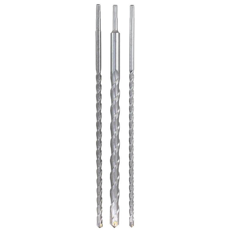 3pc SDS Plus Drill Bit Set 450mm SDS+ Carbide Tipped Masonry Bits 12mm 16mm 24mm - tooltime.co.uk