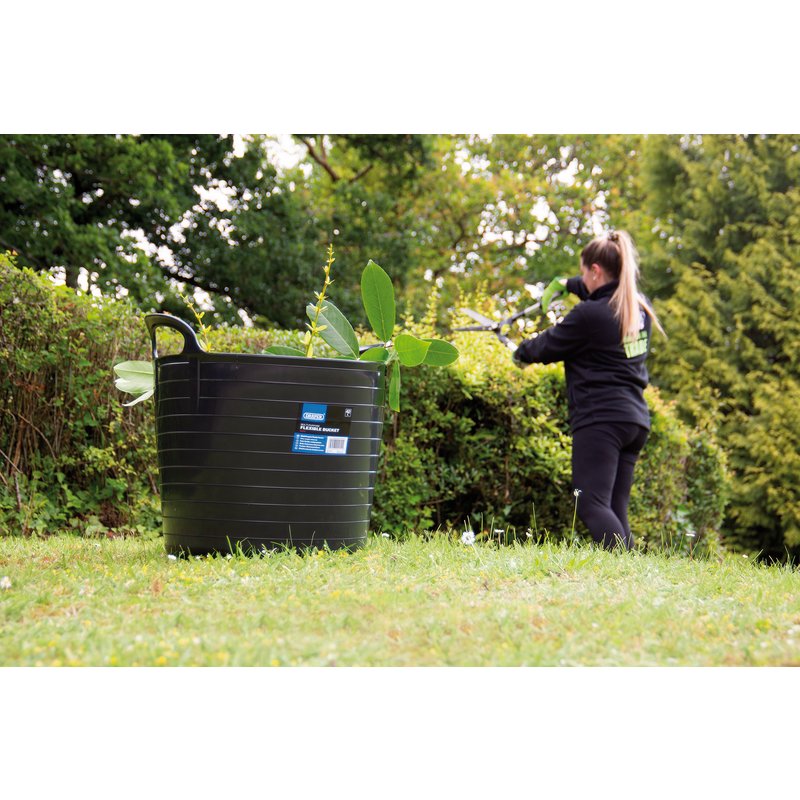 Draper Multi-Purpose Flexible Bucket, 42L Capacity, Black 43475