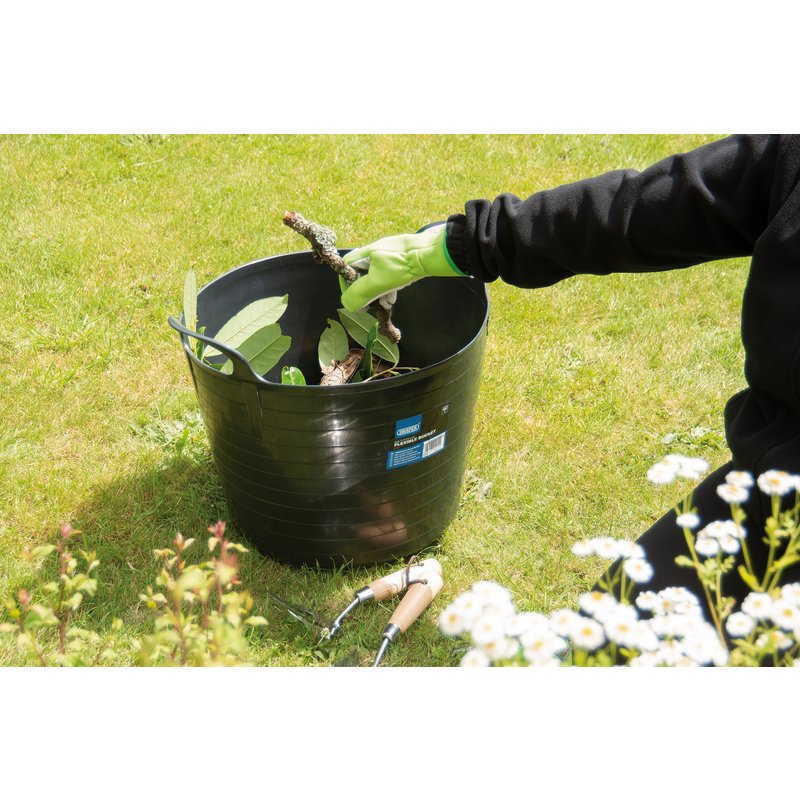 Draper Multi-Purpose Flexible Bucket, 42L Capacity, Black 43475