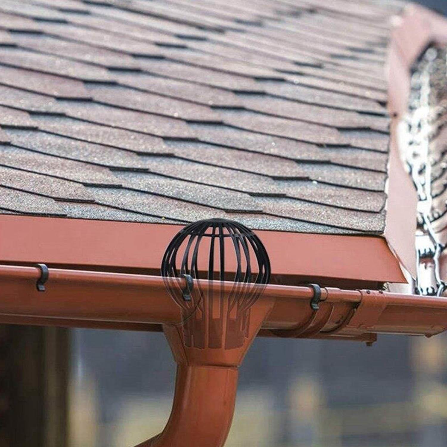 8 Pack Gutter Downpipe Leaf Filters – Plastic Balloon Guards Prevent Blockages from Leaves, Moss & Debris | Universal Fit | Weatherproof Downpipe Protector