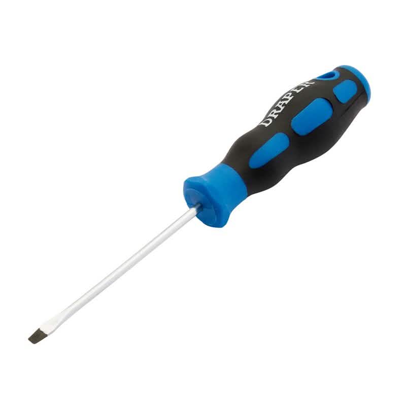 Draper Soft Grip Plain Slot Screwdriver, 3.2mm X 75mm 48919