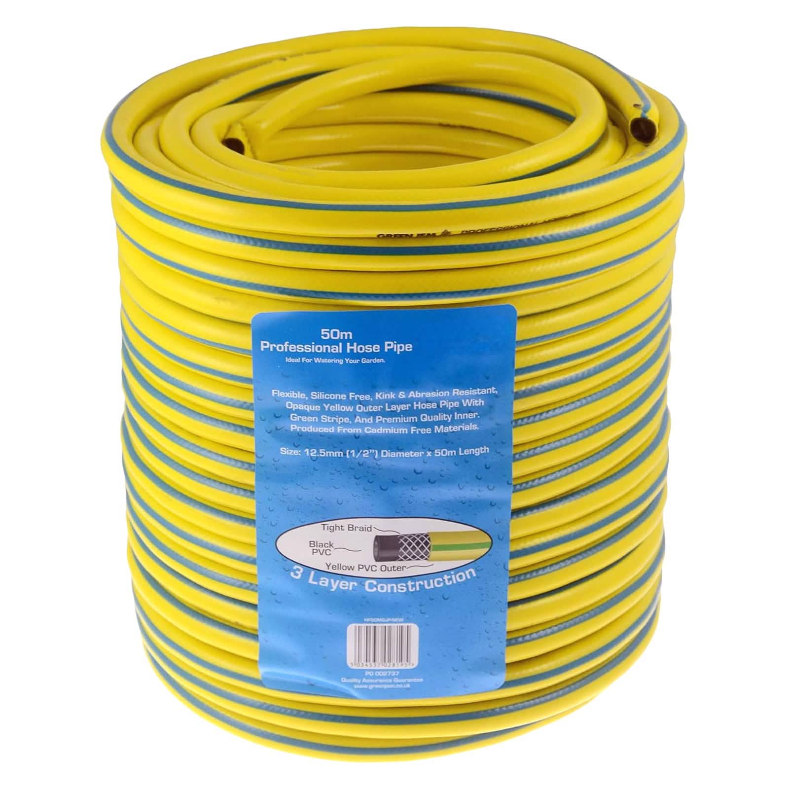 Heavy Duty Reinforced Garden Hose Pipe | 15m-50m Hosepipe | Connectors and Guide also available