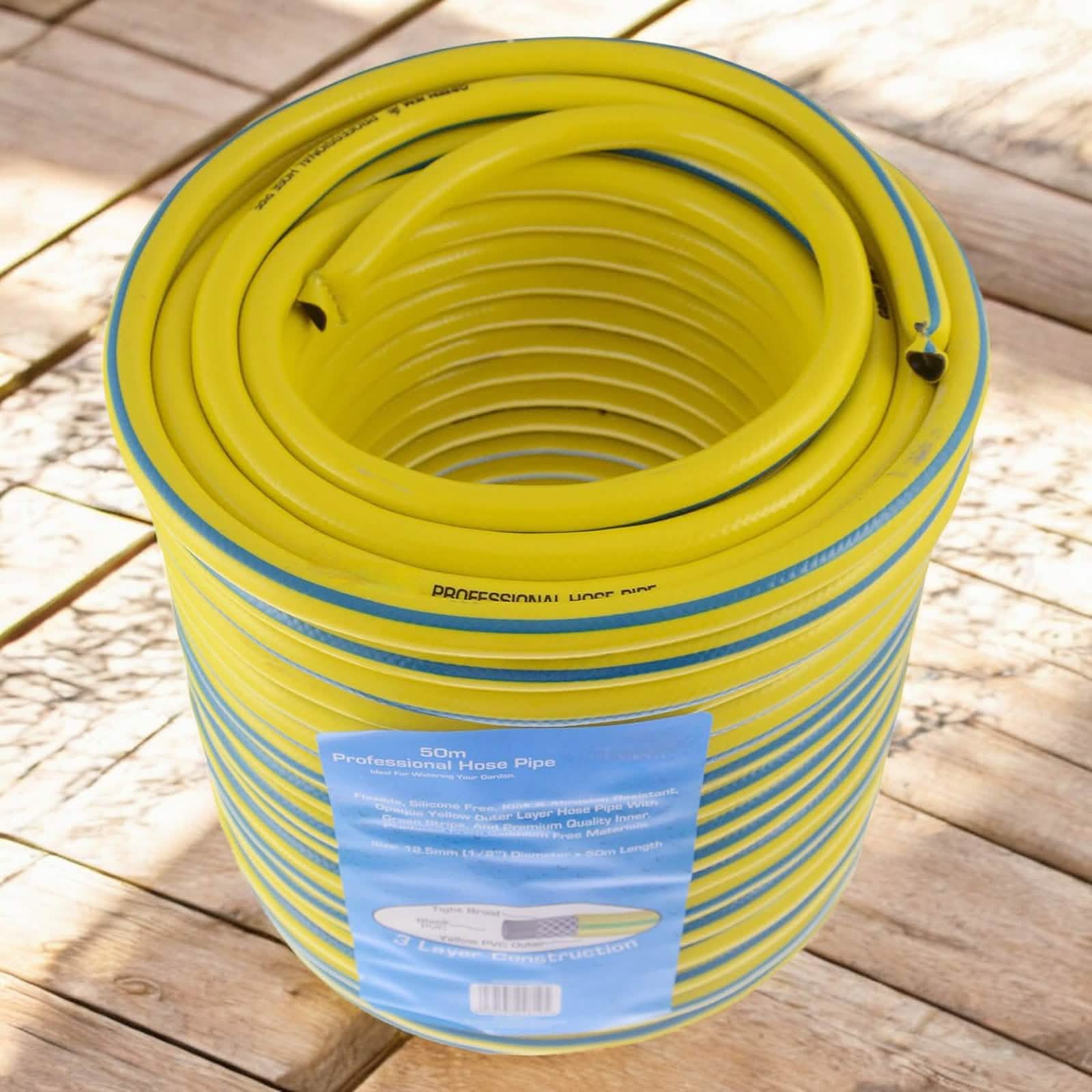 Heavy Duty Reinforced Garden Hose Pipe | 15m-50m Hosepipe | Connectors and Guide also available