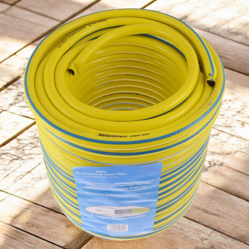 Heavy Duty Reinforced Garden Hose Pipe | 15m-50m Hosepipe | Connectors and Guide also available