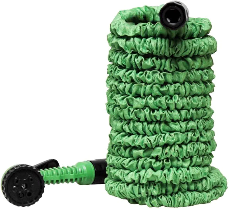 Expandable Garden Hose 50ft Hose Pipe Expandable with 3/4", 1/2" Fittings, Anti-Leakage - Flexible Expanding Hose with 7 Function Spray Nozzle