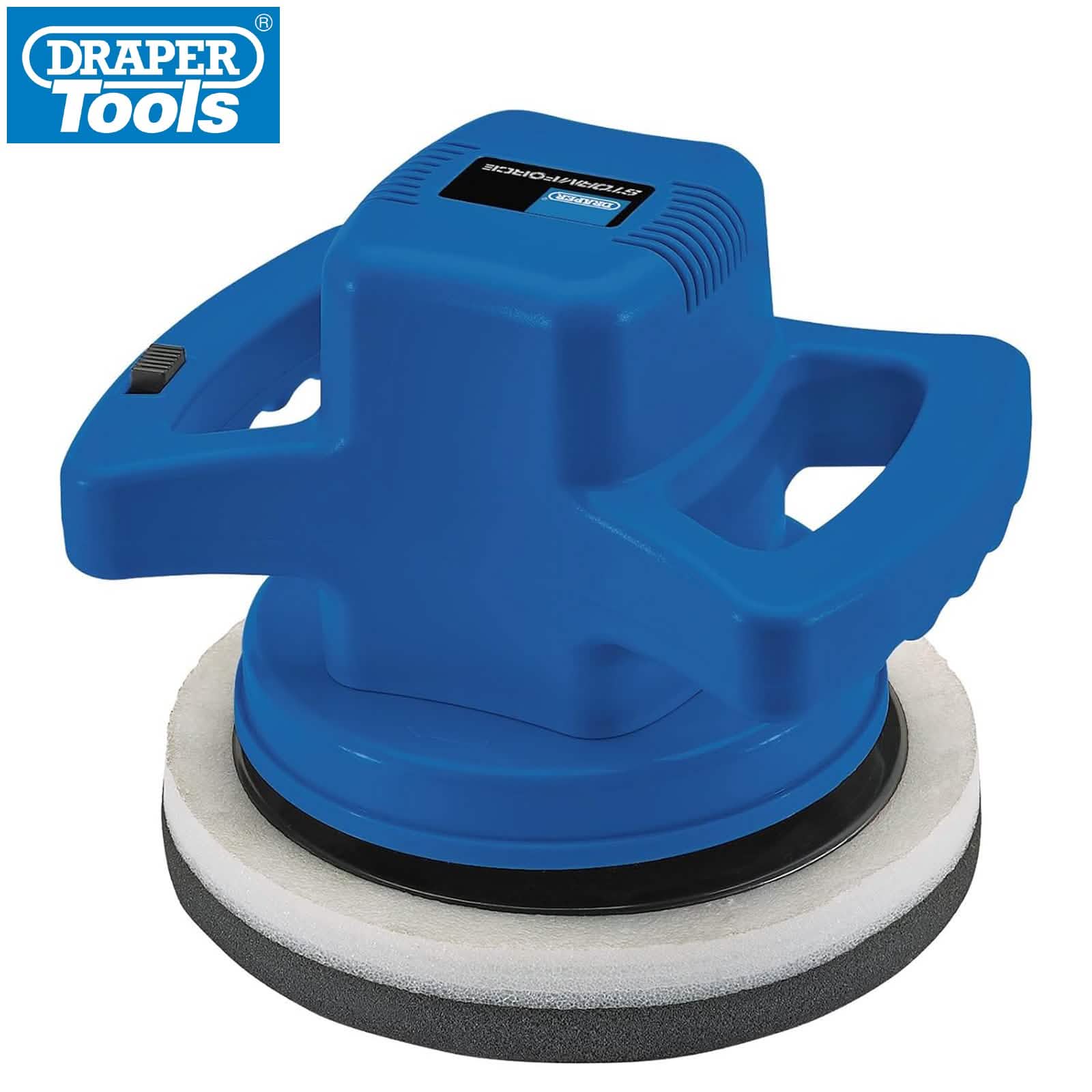 Electric Buffer Car Valeting Polisher Polishing Machine Draper + 4 Bonnets