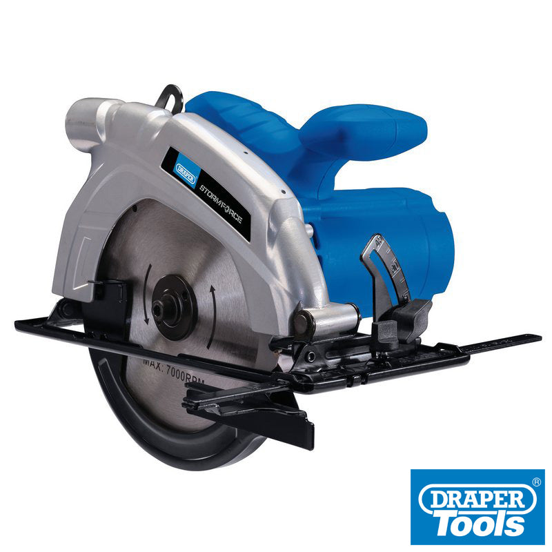 Draper 1200W Electric Circular Saw Power Tool & 4pc 185mm TCT Blades