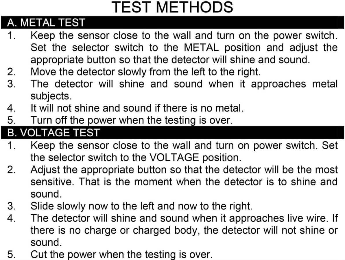 Metal & Voltage Detector Silverline 568917 (9V-PP3)