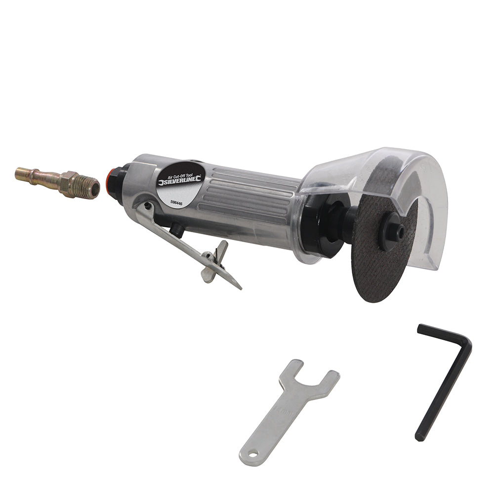 Silverline 598446 Air Cut Off Tool 3" 75mm Pneumatic Grinder Cutter Straight Saw