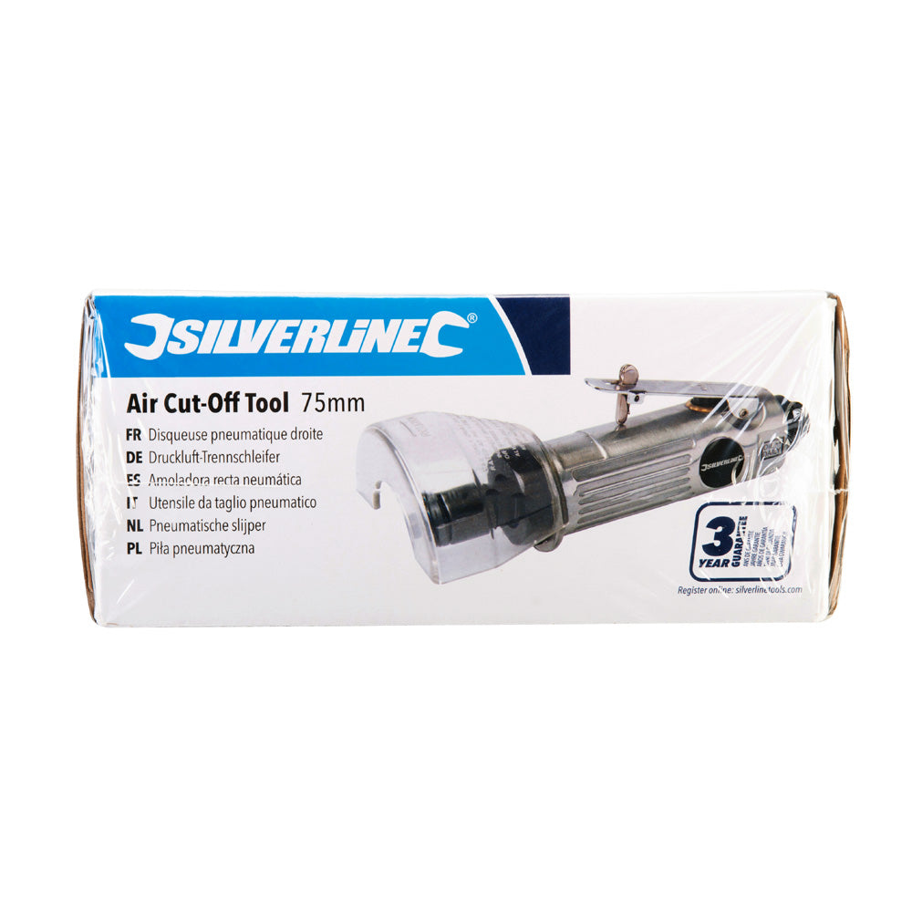 Silverline 598446 Air Cut Off Tool 3" 75mm Pneumatic Grinder Cutter Straight Saw