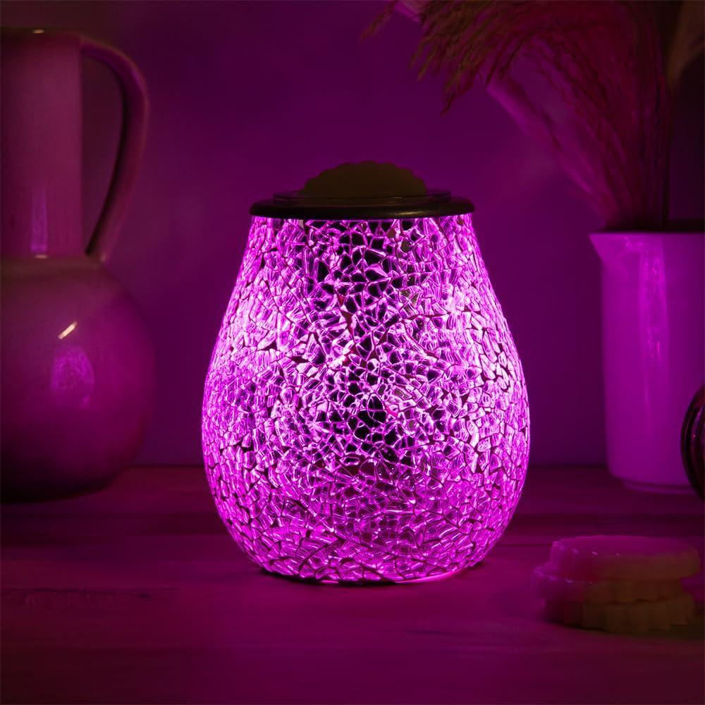 Electric Wax Warmer and Oil Burner Aroma Diffuser plus Scented Wax Melts | Colour Changing LED Lights