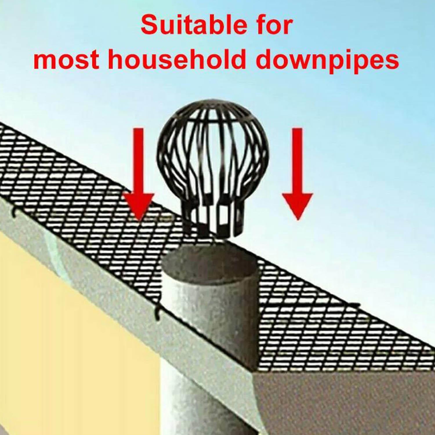 8 Pack Gutter Downpipe Leaf Filters – Plastic Balloon Guards Prevent Blockages from Leaves, Moss & Debris | Universal Fit | Weatherproof Downpipe Protector