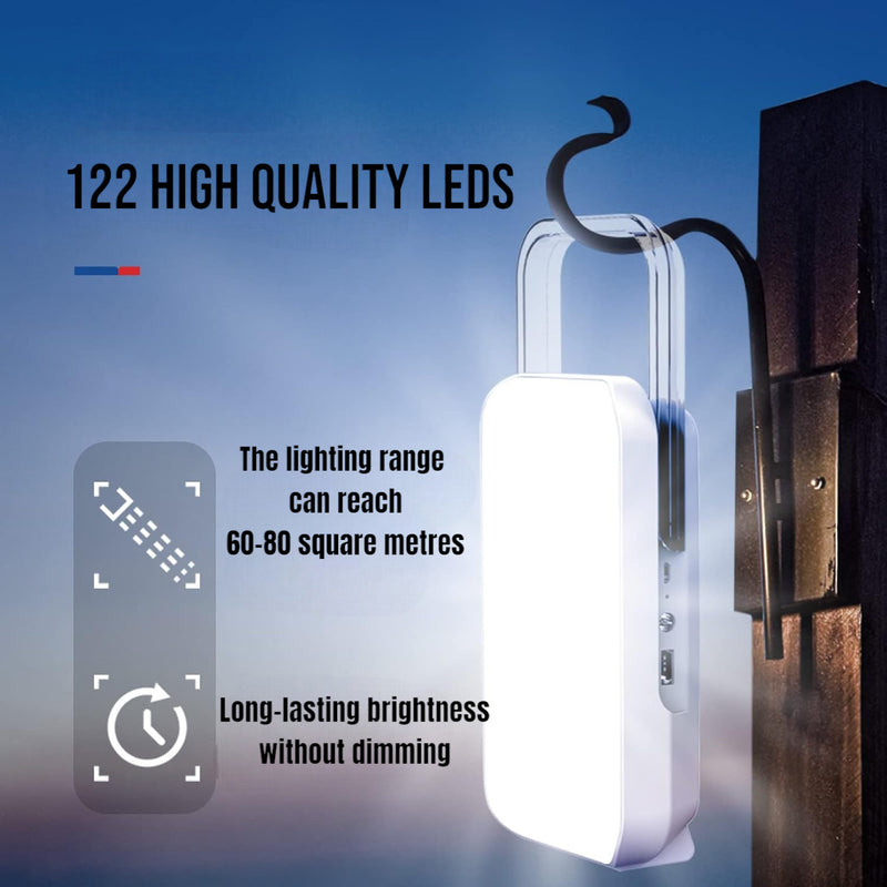 Super Bright LED Torch Portable Camping Light Rechargeable + Power Bank