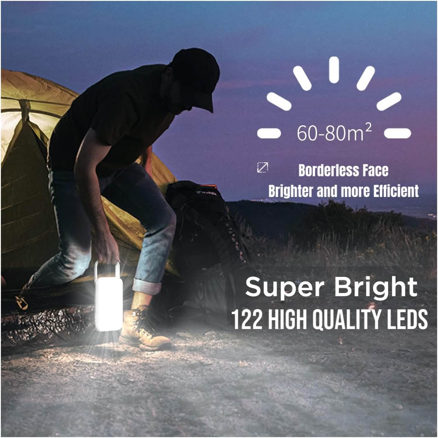 Super Bright LED Torch Portable Camping Light Rechargeable + Power Bank