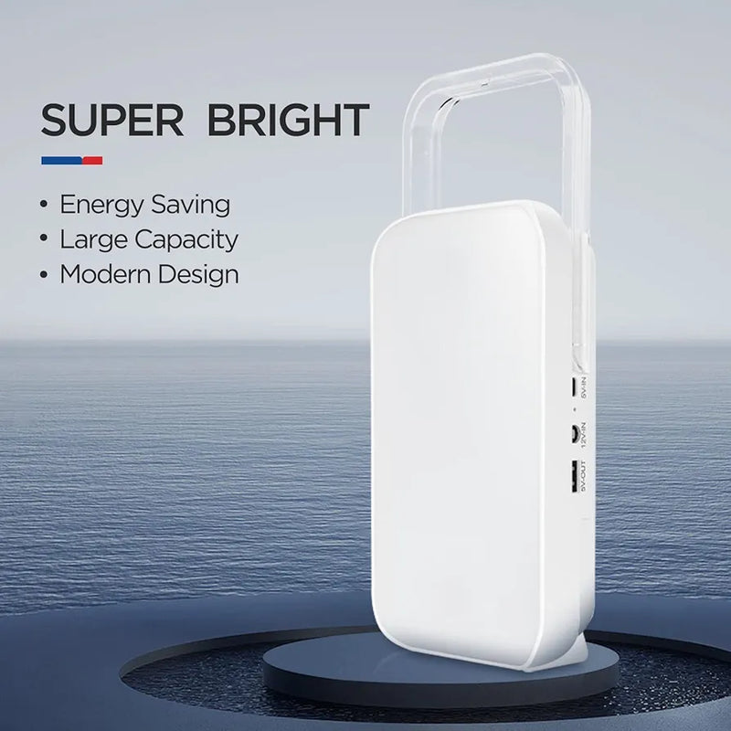 Super Bright 16000 High Lumens LED Flashlights Portable Camping Light Rechargeable 10000mAh Power Bank Battery Operated Lights with 3 Modes & Telescopic Handle for Emergency, Hiking, Outdoors