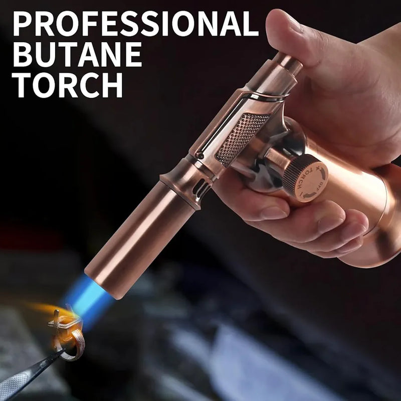 Sondiko Blow Torch, Premium Metal Big Flame Torch Refillable Resin Torch Lighter with Adjustable&Wind Resistance Flame for Soldering, Welding