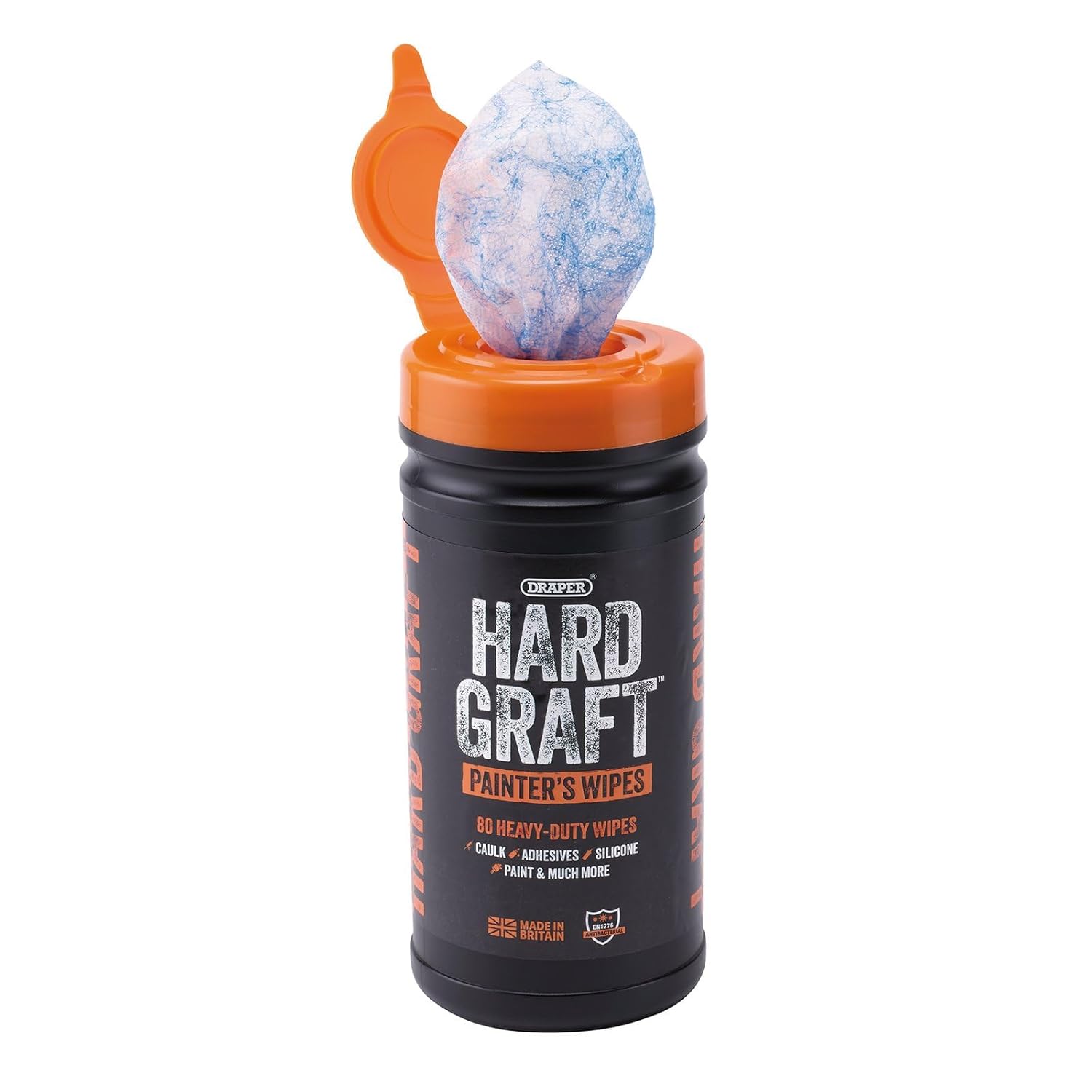 Draper Hard Graft Painters Wipes (Tub of 80) 12439