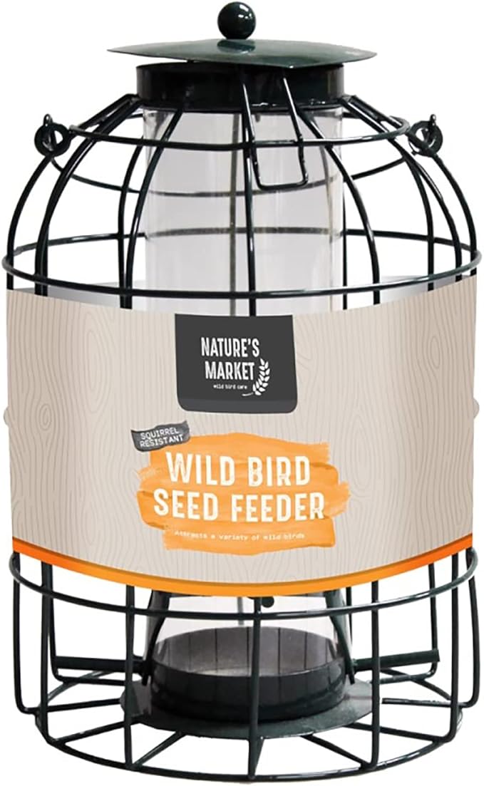 Natures Market BF008S Seed Feeder with Squirrel Guard