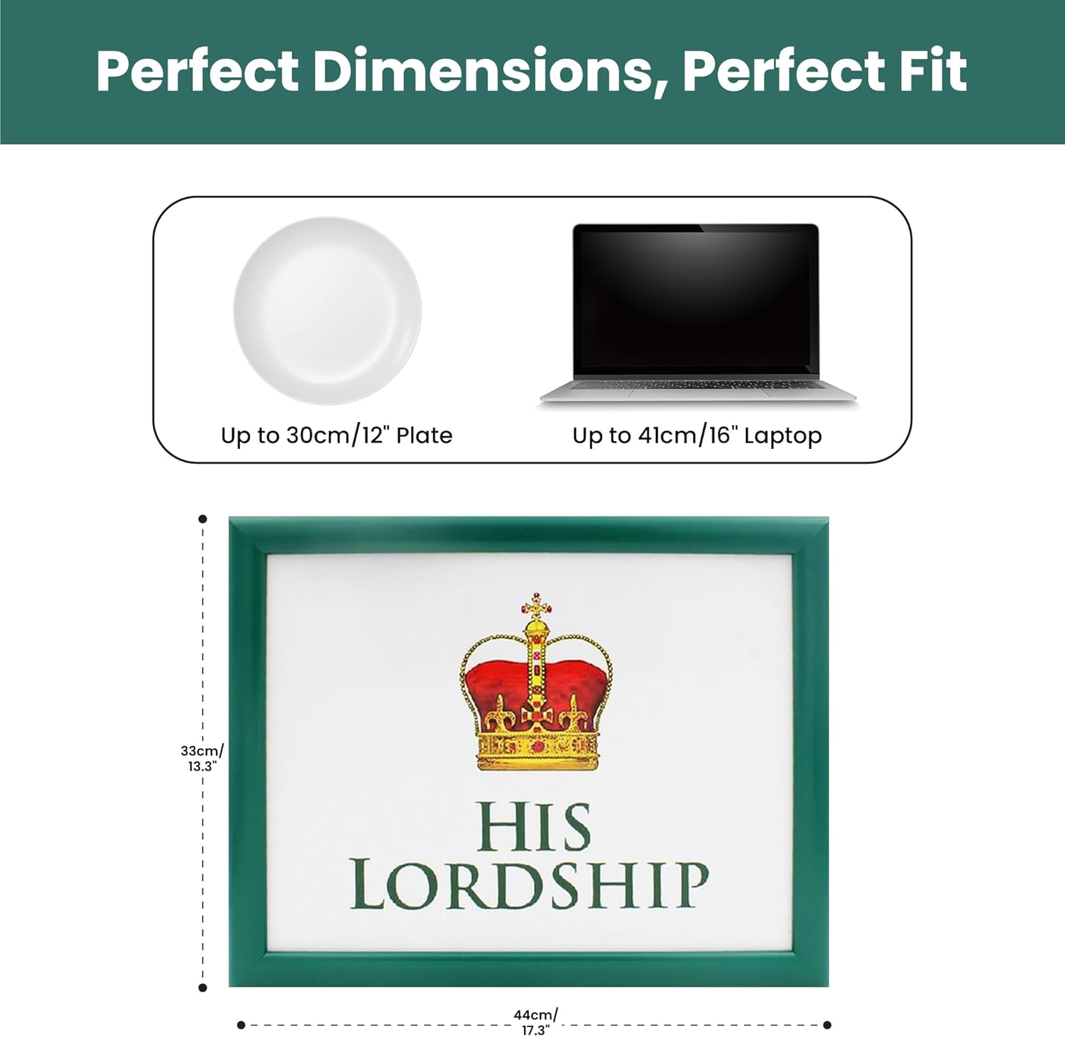 His Lordships Lap Tray Cushioned Laptop Tray with Padded Bean Bag Base