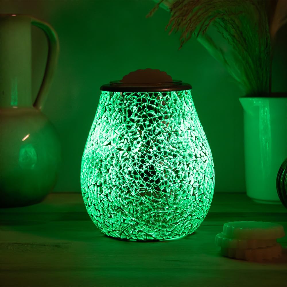 Electric Wax Warmer and Oil Burner Aroma Diffuser plus Scented Wax Melts | Colour Changing LED Lights