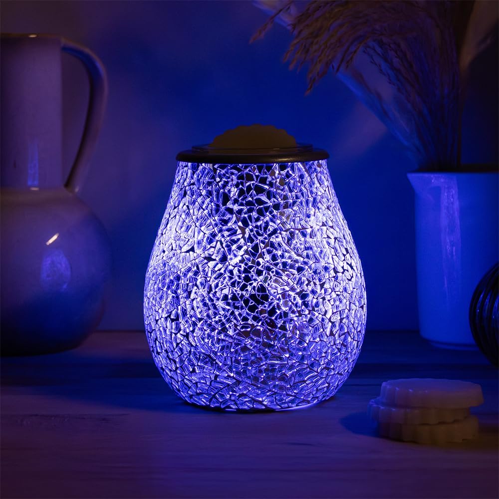 Electric Wax Warmer and Oil Burner Aroma Diffuser plus Scented Wax Melts | Colour Changing LED Lights