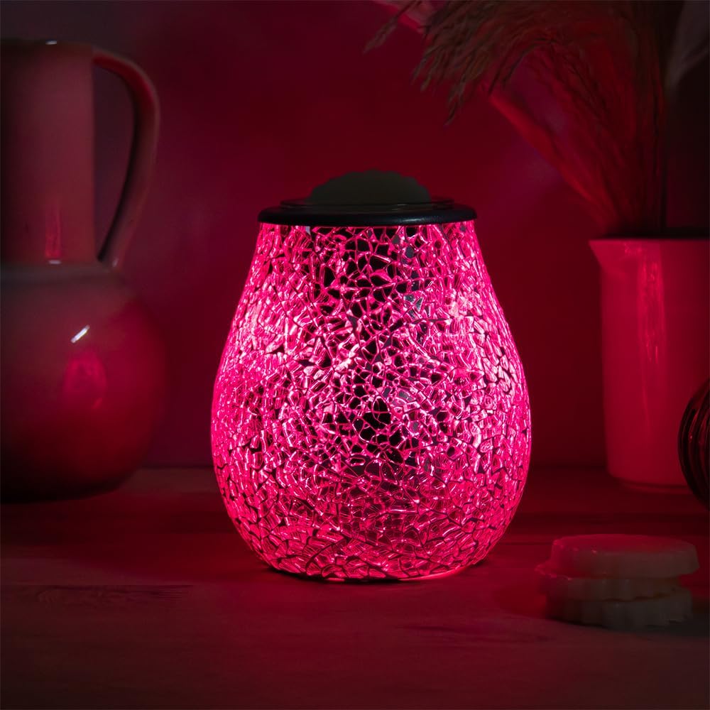Electric Wax Warmer and Oil Burner Aroma Diffuser plus Scented Wax Melts | Colour Changing LED Lights
