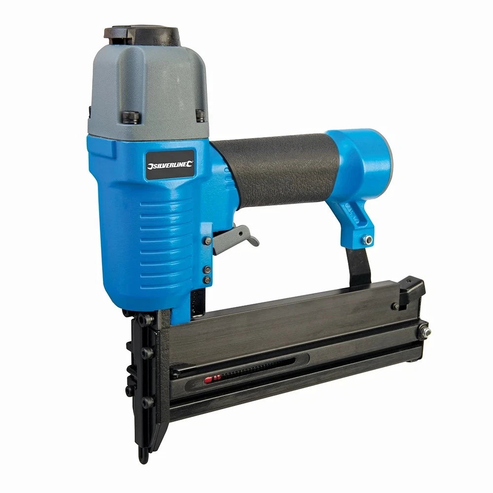 Air Nailer Stapler Silverline 633524 For 18 Gauge Brads & Staples