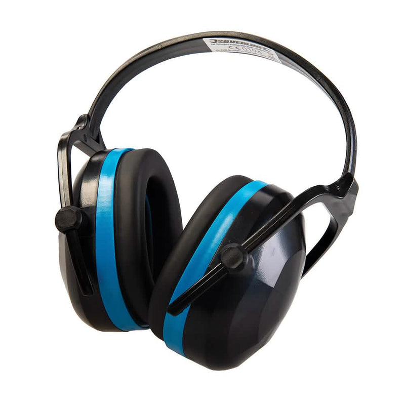 Silverline 633816 Folding Ear Defenders Protectors Muffs SNR 29db Safety PPE
