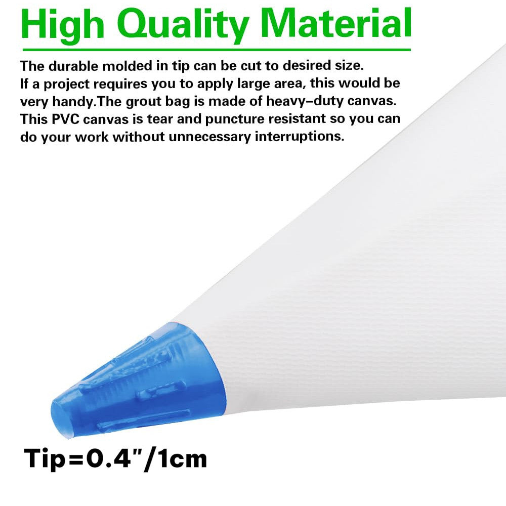 Grout Bag Reuseable Heavy Duty Canvas PVC 300mm X 600mm Grouting Pointing 633884
