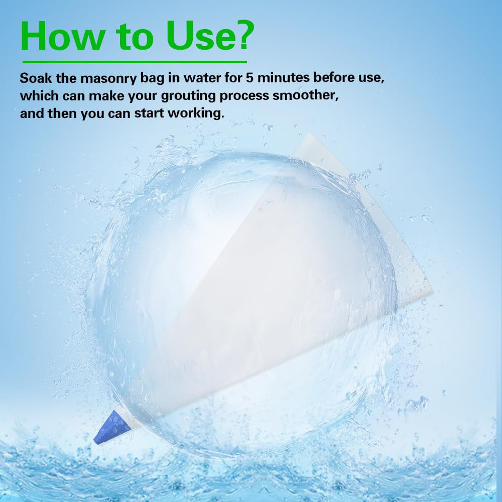 Grout Bag Reuseable Heavy Duty Canvas PVC 300mm X 600mm Grouting Pointing 633884