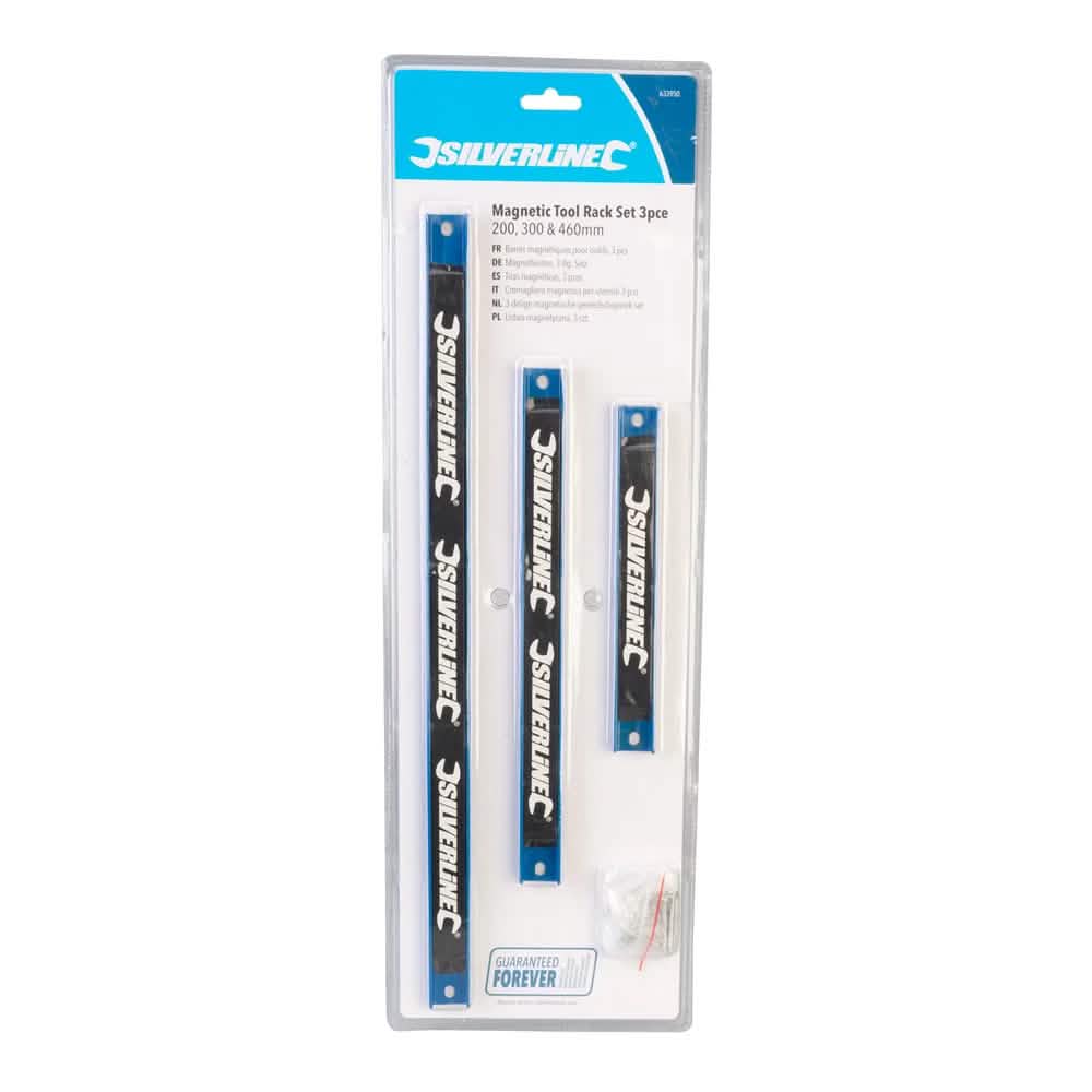 Silverline Magnetic Tool Rack Set 3pce 203, 305 & 457mm 633950 Lifetime Warranty