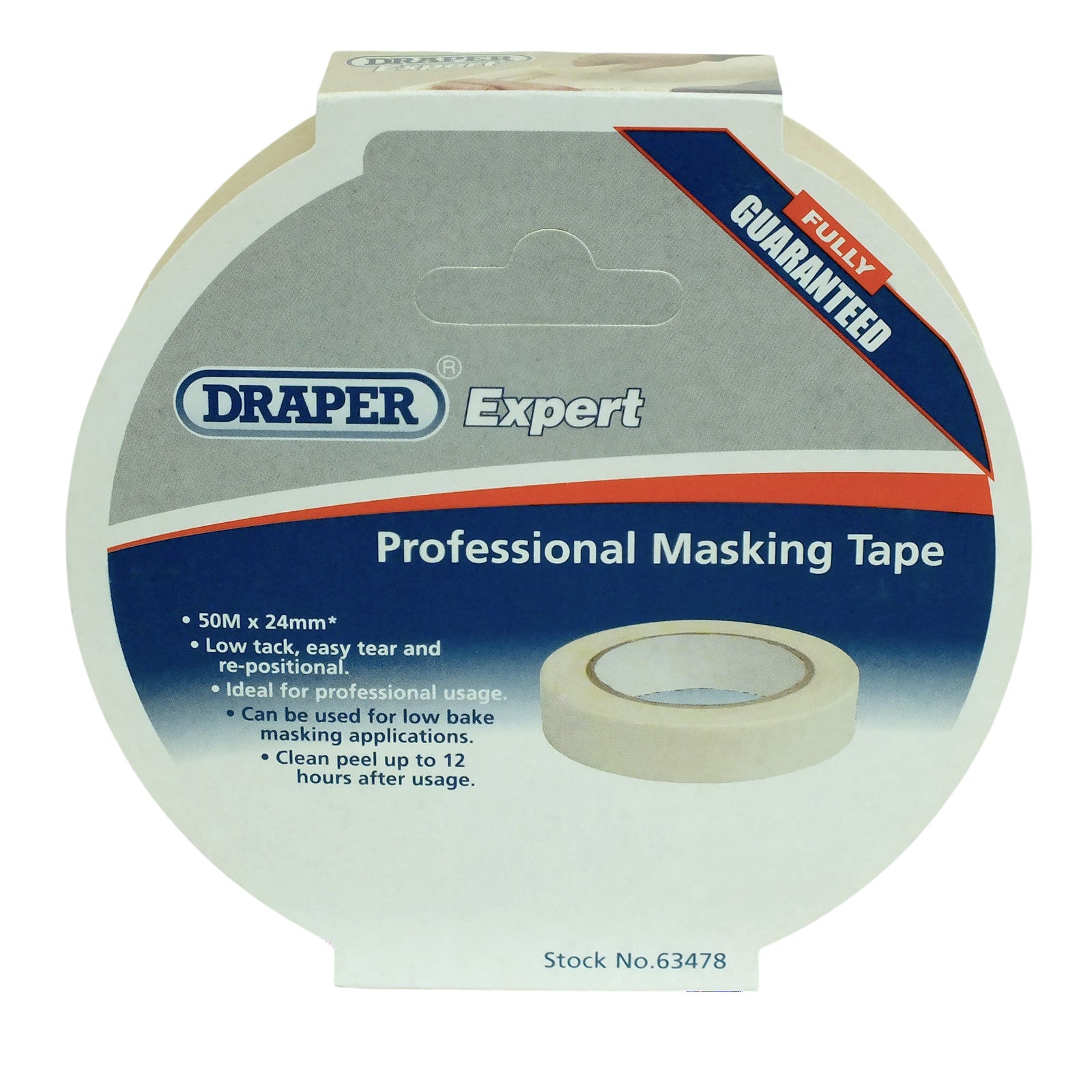 Draper Heavy Duty Masking Tape Roll, 50M X 25mm 63478