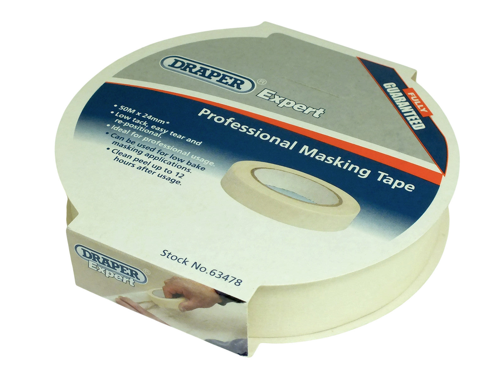 Draper Heavy Duty Masking Tape Roll, 50M X 25mm 63478