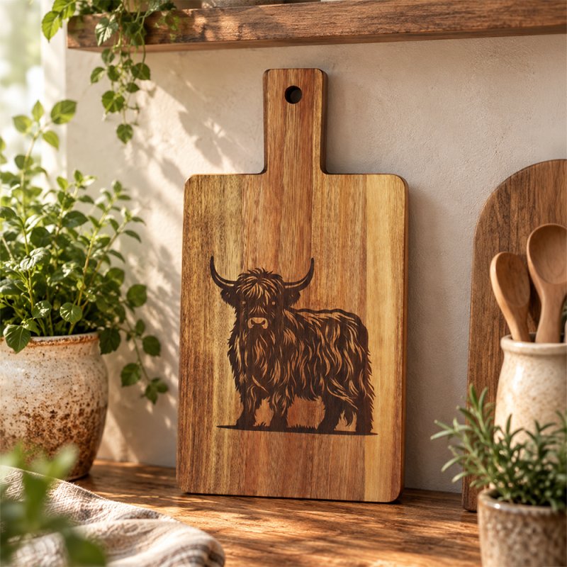Highland Cow Cutting Board