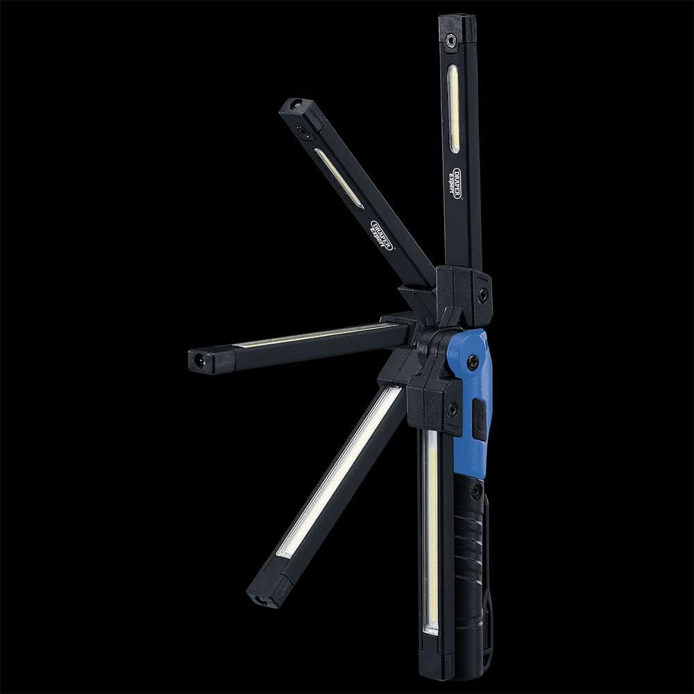 Draper Cob Smd Led Rechargeable Pocket Folding Slim Inspection Light, 100 Lumens, Usb Charging Cable Supplied 64499