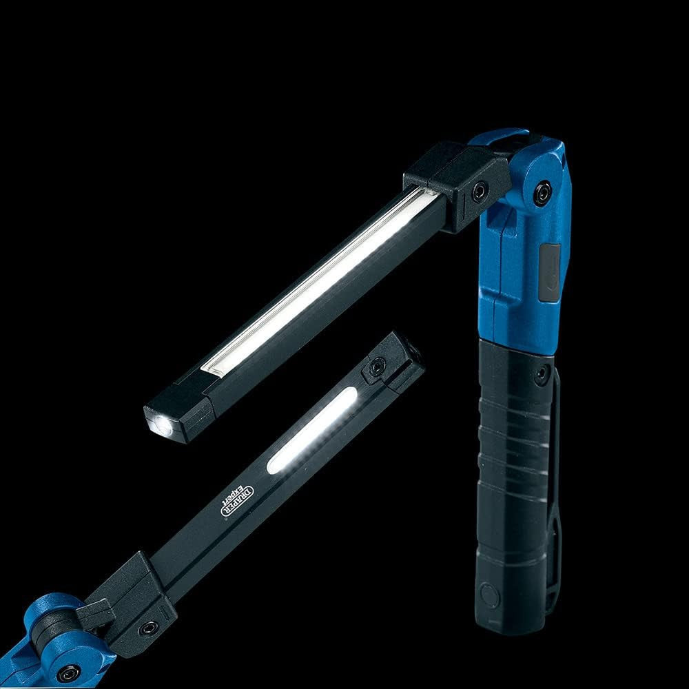 Draper Cob Smd Led Rechargeable Pocket Folding Slim Inspection Light, 100 Lumens, Usb Charging Cable Supplied 64499