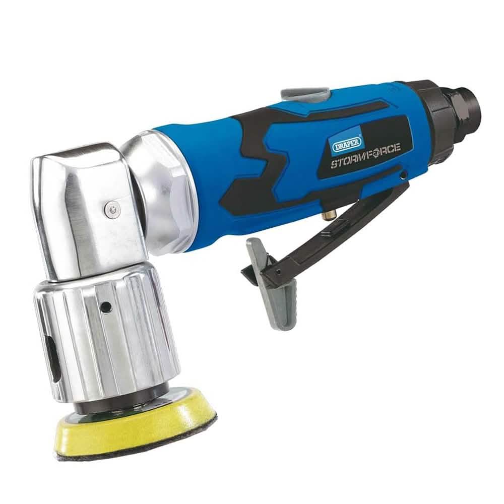 Draper 65059 Storm Force 50mm Mini Air Sander plus 10pc Sanding DIscs