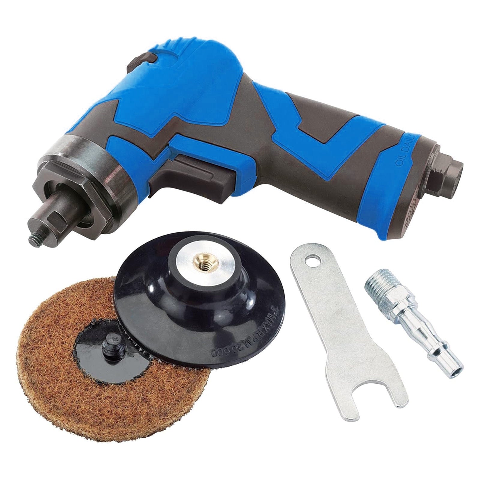 Draper 65069 75mm Compact Composite Body Air Sander + 10pc Sanding Pads