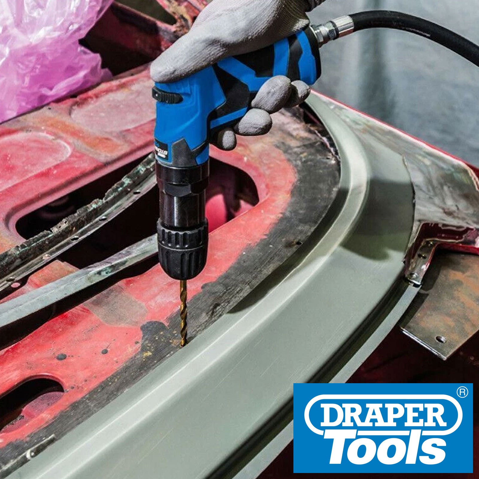 Draper 65138 Storm Force Composite Reversible Air Drill | 3/8" Keyless Chuck
