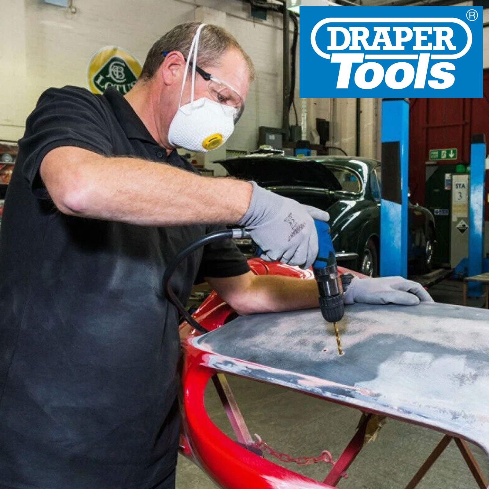 Draper 65138 Storm Force Composite Reversible Air Drill | 3/8" Keyless Chuck