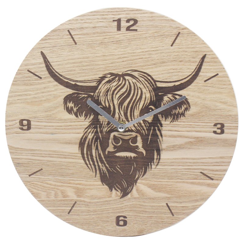 Highland Cow Clock