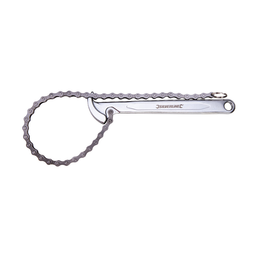 Silverline 675121 Oil Filter Chain Wrench Remover 150mm Fuel Filter Removal Tool
