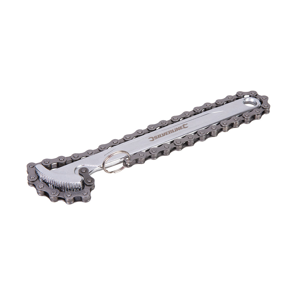 Silverline 675121 Oil Filter Chain Wrench Remover 150mm Fuel Filter Removal Tool