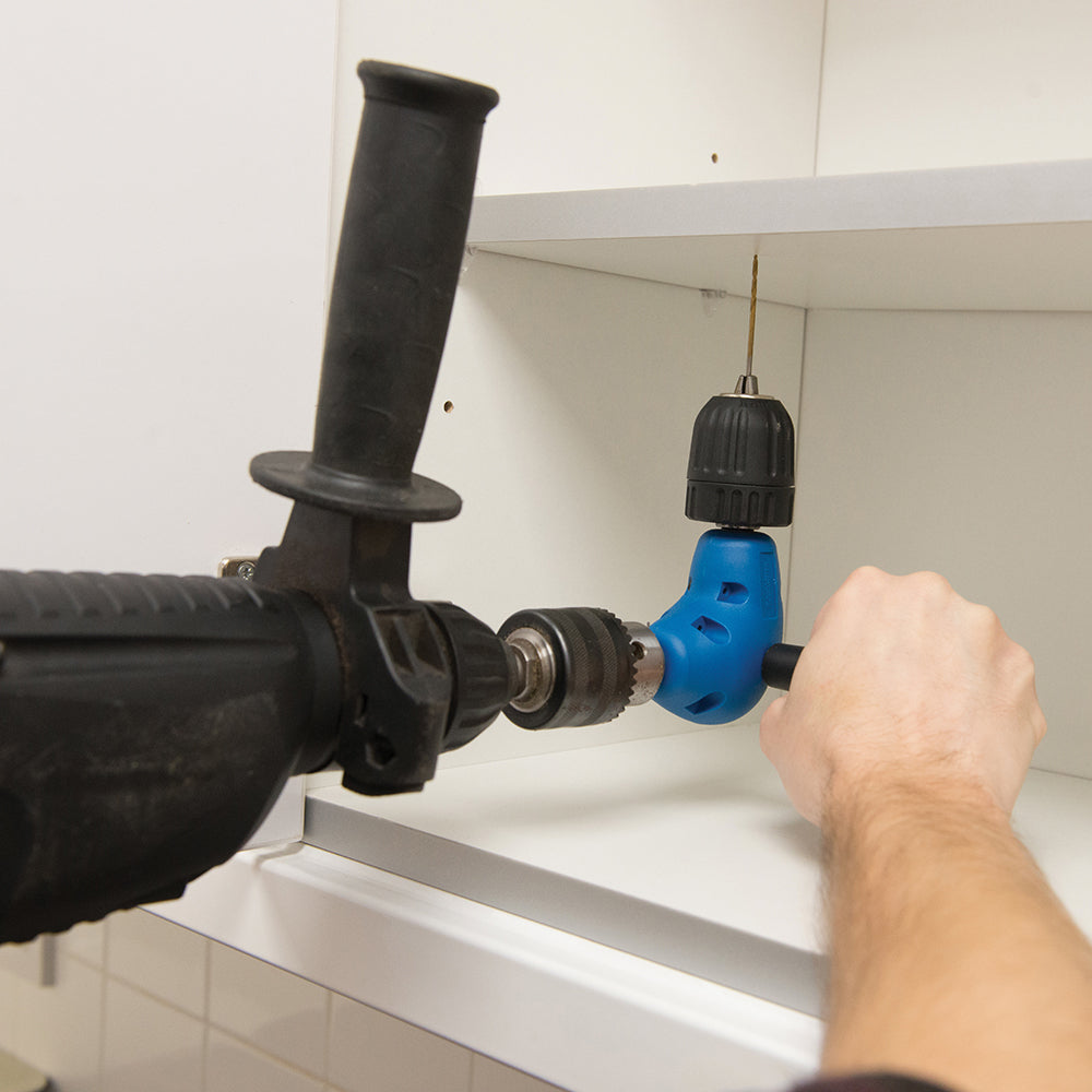 Silverline 675222 Right Angle Drill Attachment 10mm Keyless Chuck for 90° Degree Drilling