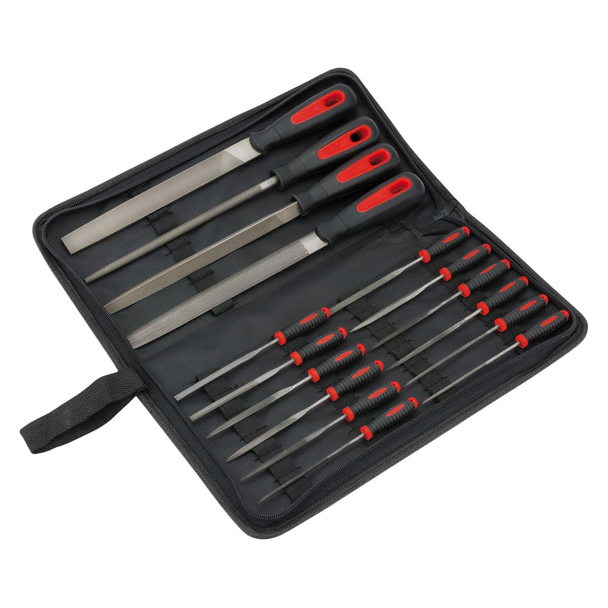 Draper Redline 68904 16pc Hand File and Needle File Set Set with Canvas Storage Case