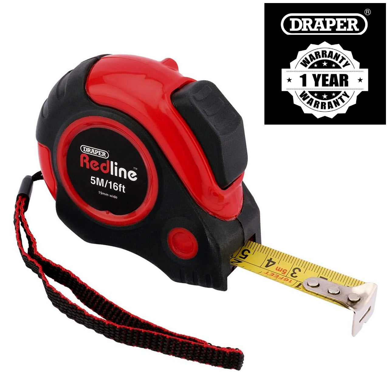 Draper 69495 5m Measuring Tape 16ft Tape Measure Metric & Imperial Auto Lock