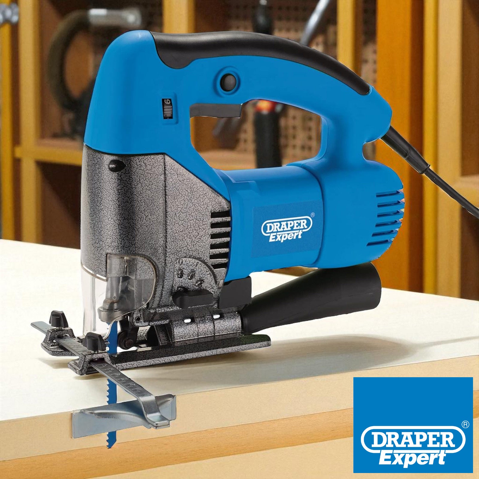 Draper 70012 Electric Orbital Jigsaw with 15 Blades | 600W Variable Speed Pendulum Action
