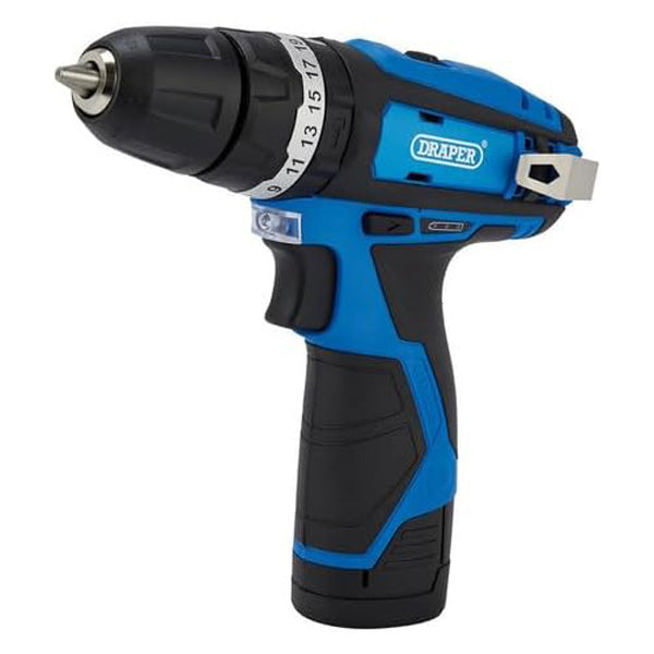 Draper 70256 12V Cordless Combi Drill Driver | Includes Li-ion Battery, Charger and Case