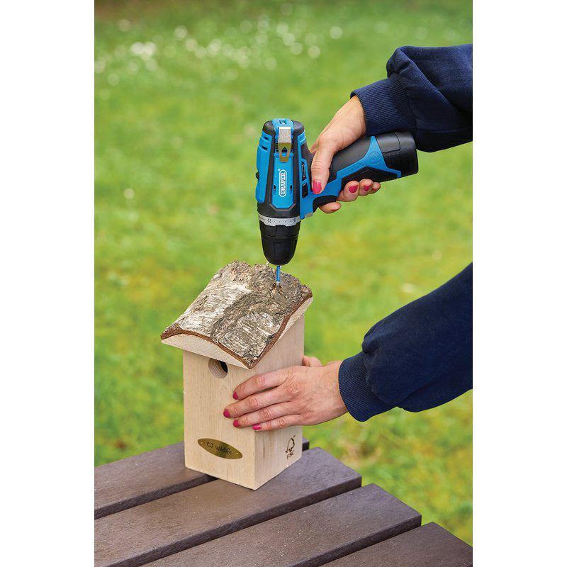 Draper 70328 Cordless Drill Driver | Includes 12V Li-ion Battery, Fast Charger & Case