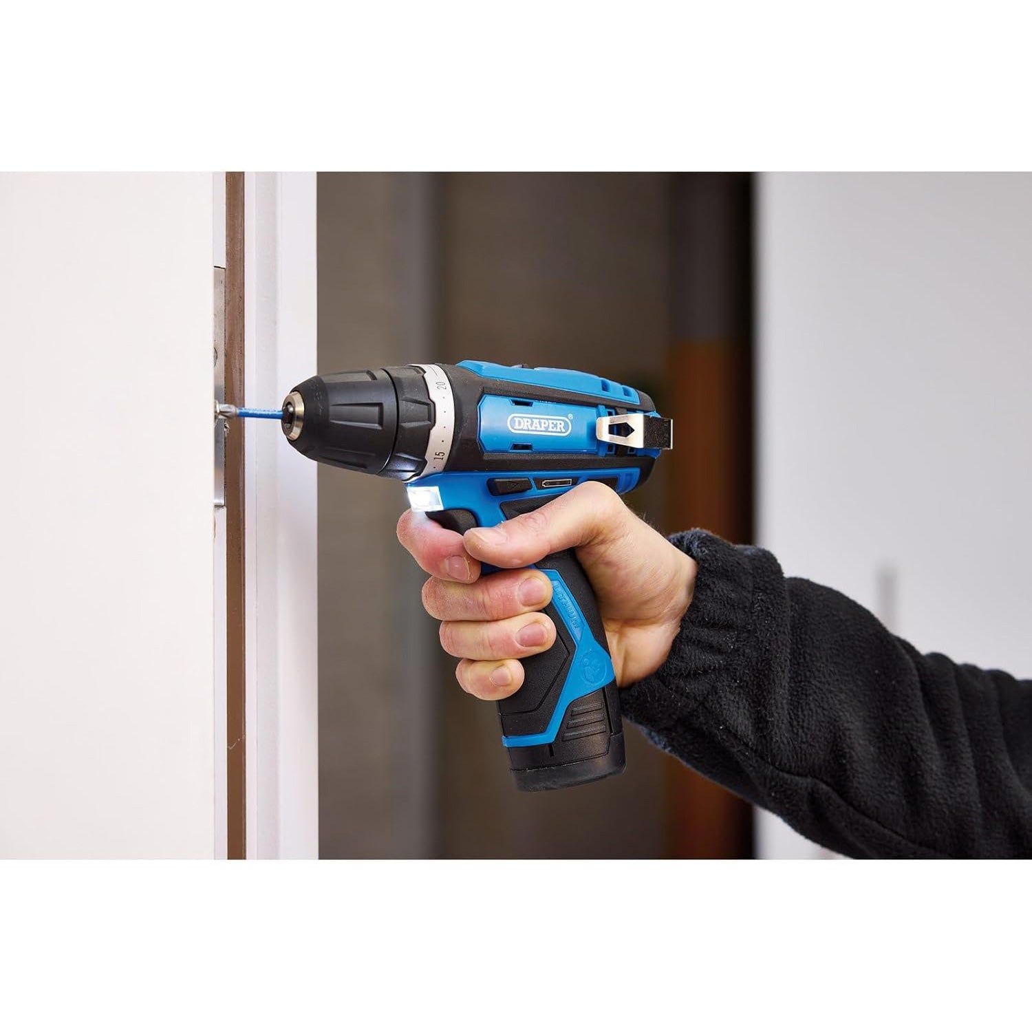 Draper 70328 Cordless Drill Driver | Includes 12V Li-ion Battery, Fast Charger & Case